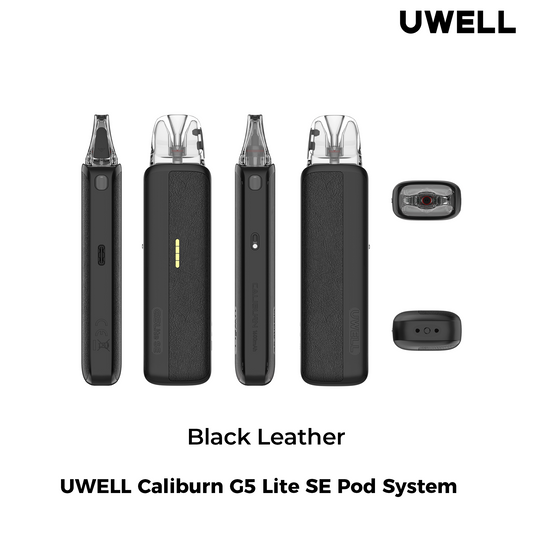 Uwell Caliburn GS Lite SE Leather Pod Kit - Black Leather