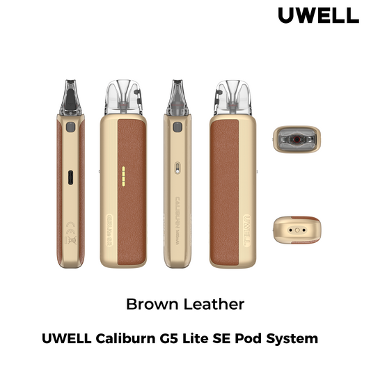 Uwell Caliburn GS Lite SE Leather Pod Kit - Brown Leather