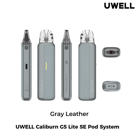 Uwell Caliburn GS Lite SE Leather Pod Kit - Gray Leather