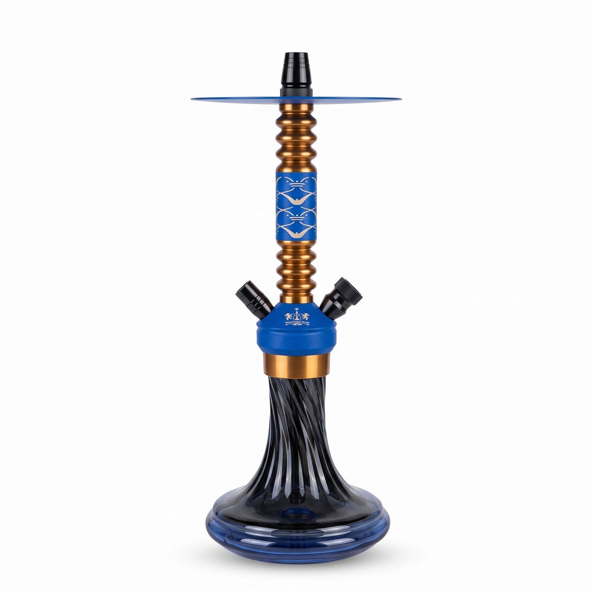 Blue & Gold Amber Hookah