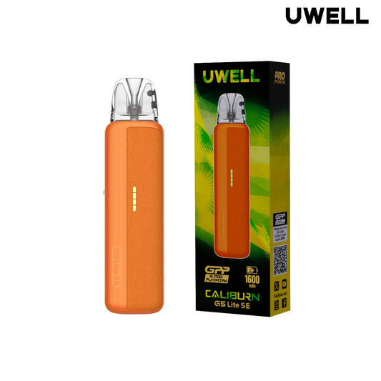 Uwell Caliburn GS Lite SE Leather Pod Kit - Orange Leather
