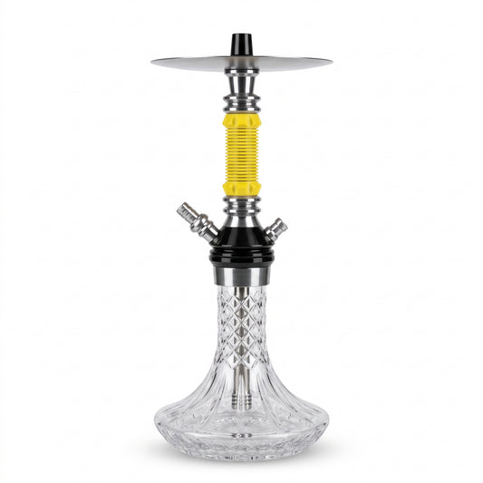 Yellow & Silver Crystal Hookah