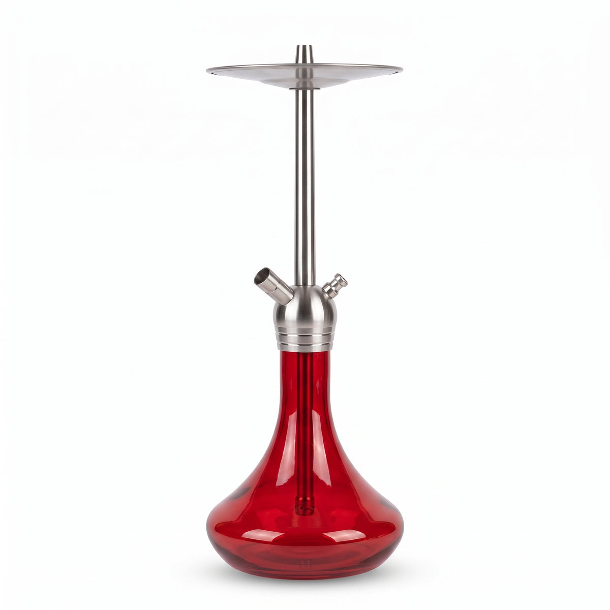 1. Red Glass & Silver Hookah amy 13