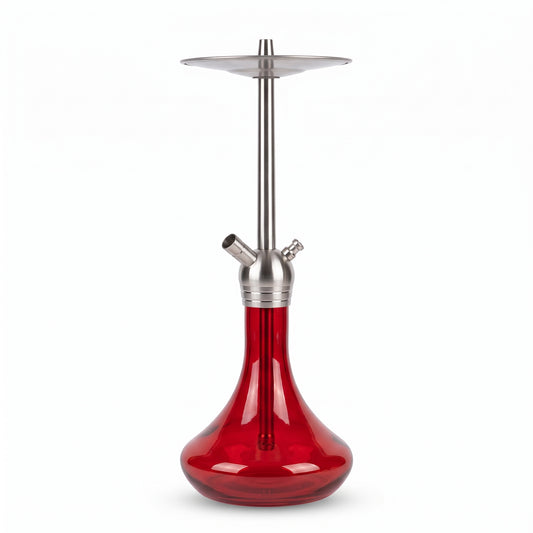 1. Red Glass & Silver Hookah amy 13