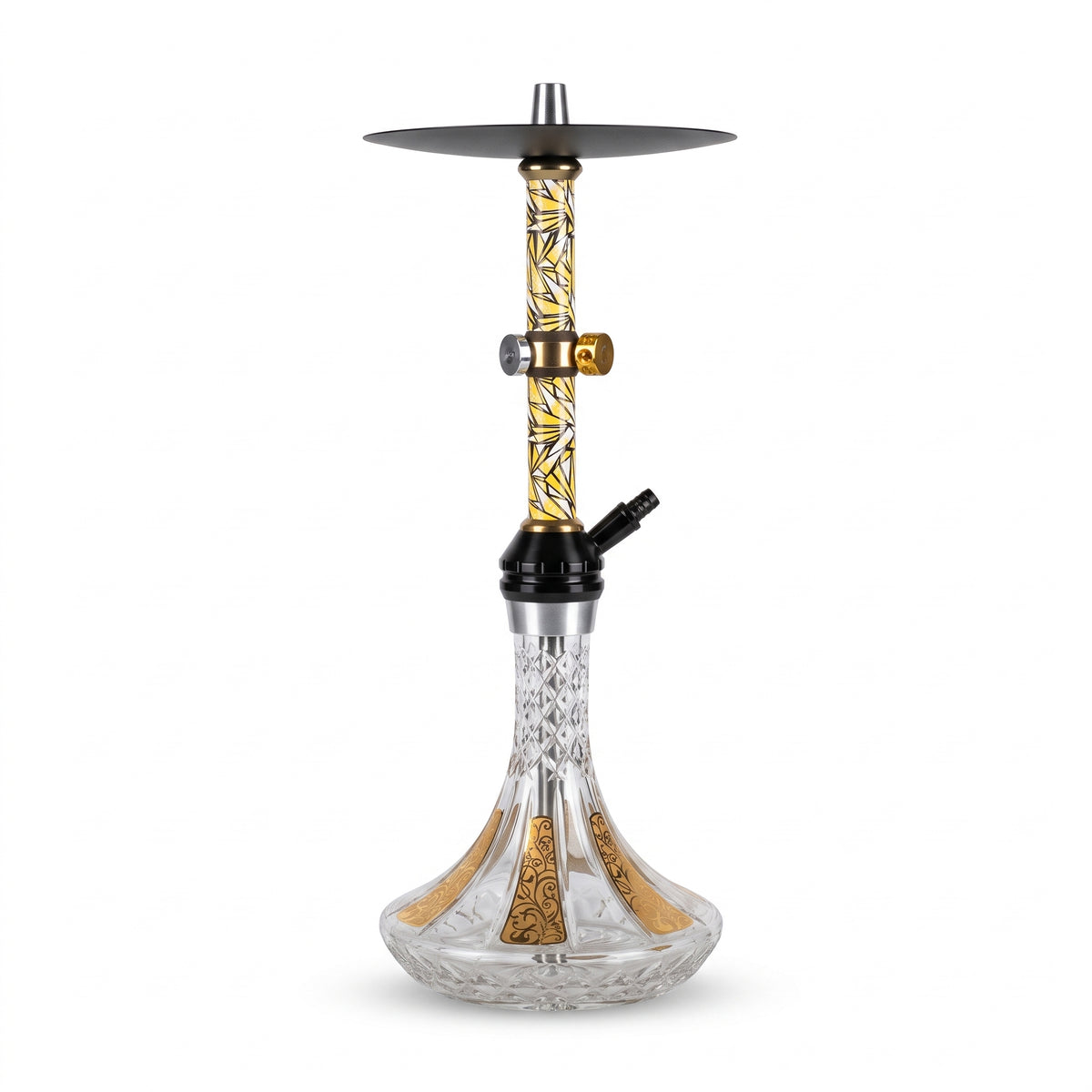 2. Gold & Crystal Patterned Hookah