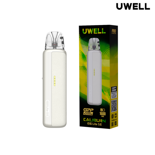 Uwell Caliburn GS Lite SE Leather Pod Kit - White Leather