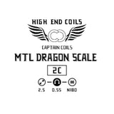 MTL Dragon Scale 0.55ohm Handcrafted By Captain Coils