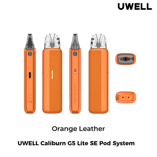 Uwell Caliburn GS Lite SE Leather Pod Kit - Orange Leather