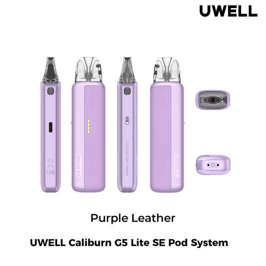 Uwell Caliburn G5 Lite SE Leather Pod Kit - Purple Leather