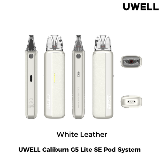 Uwell Caliburn GS Lite SE Leather Pod Kit - White Leather