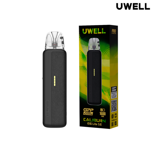 Uwell Caliburn GS Lite SE Leather Pod Kit - Black Leather