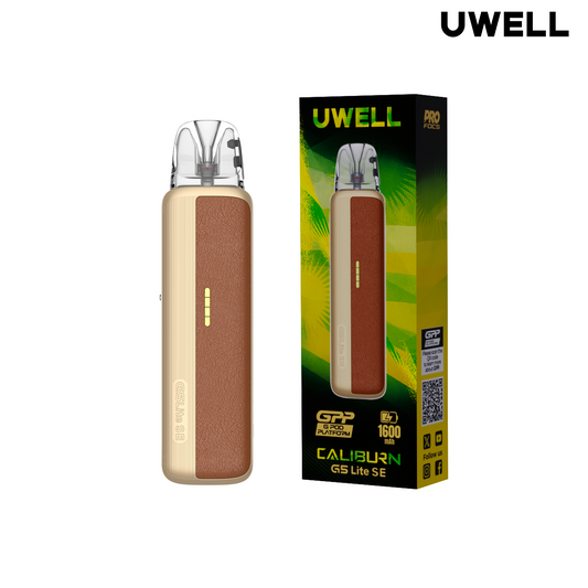 Uwell Caliburn GS Lite SE Leather Pod Kit - Brown Leather