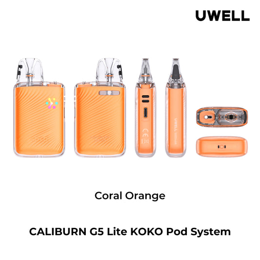 Uwell Caliburn G5 Lite Koko Pod Kit - Coral Orange