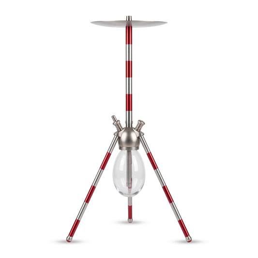 1. Red & Silver Tripod Hookah Luxe sy502
