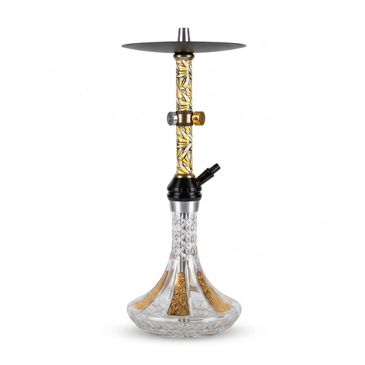 2. Gold & Crystal Patterned Hookah